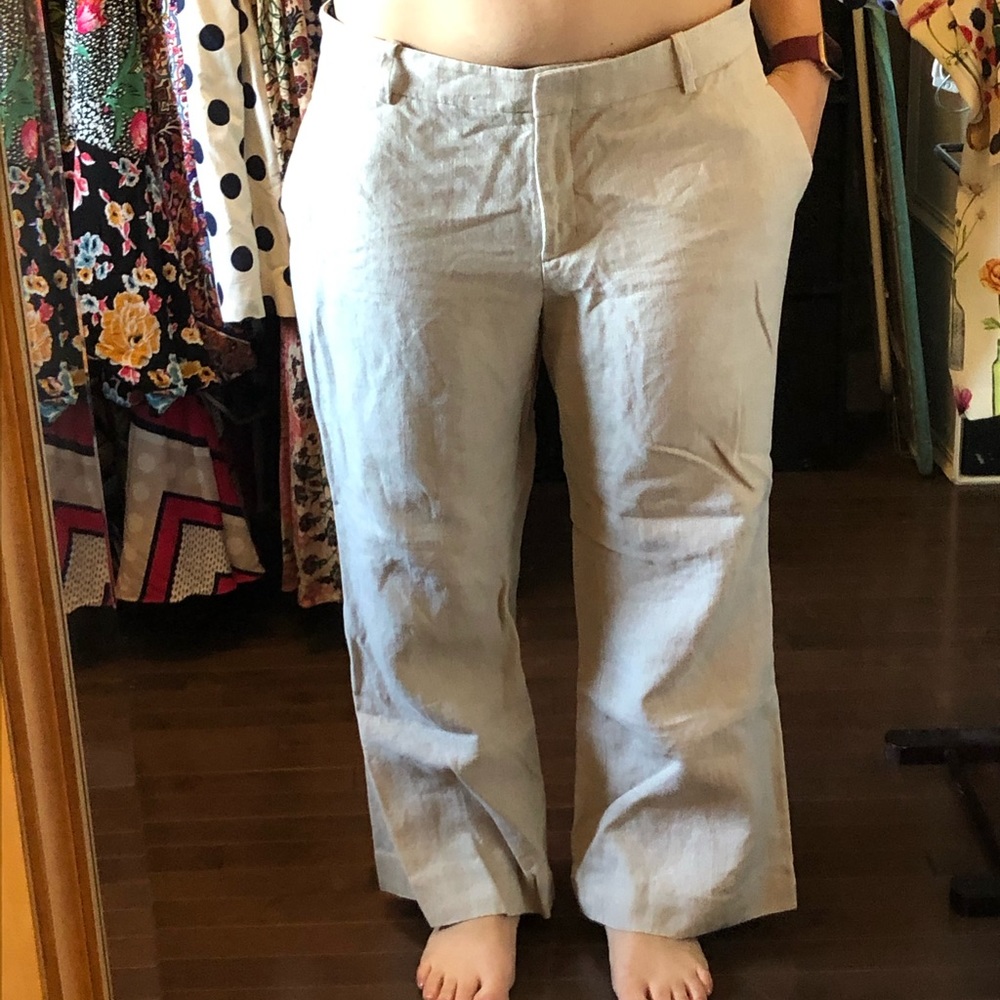Loft wide leg linen pants